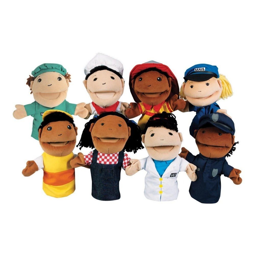 Kaplan Occupation Puppet‎ Set Kids Multicolor Plush Educational Career Learning
